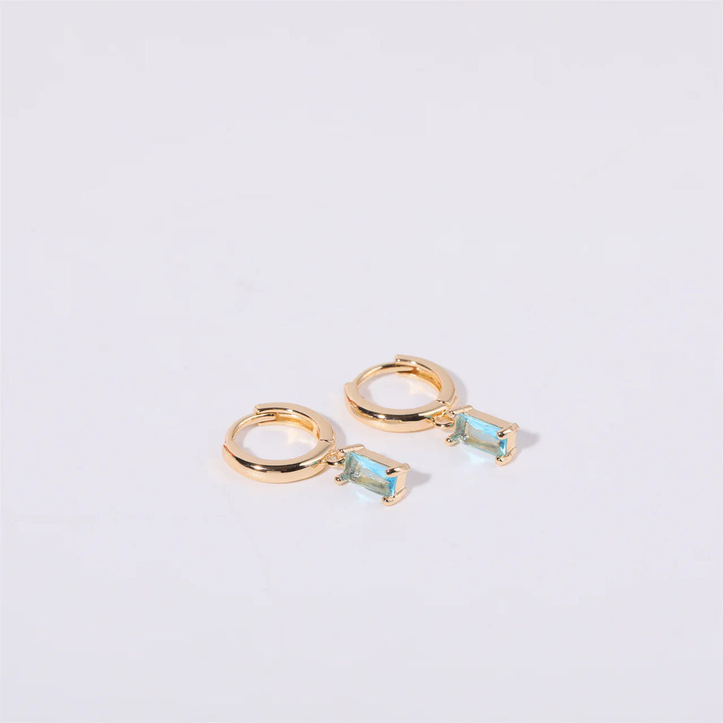 Aria Birthstone Huggies Earrings