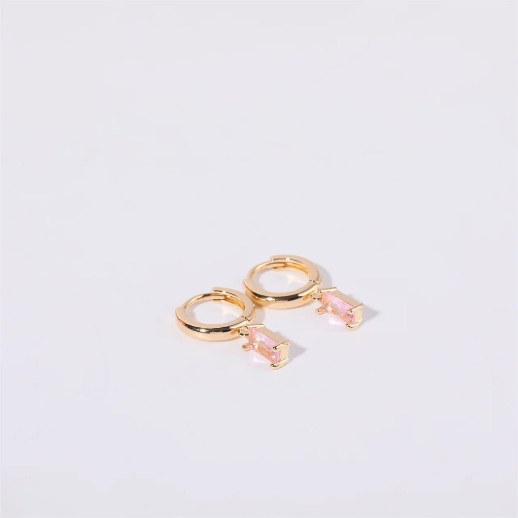 Aria Birthstone Huggies Earrings