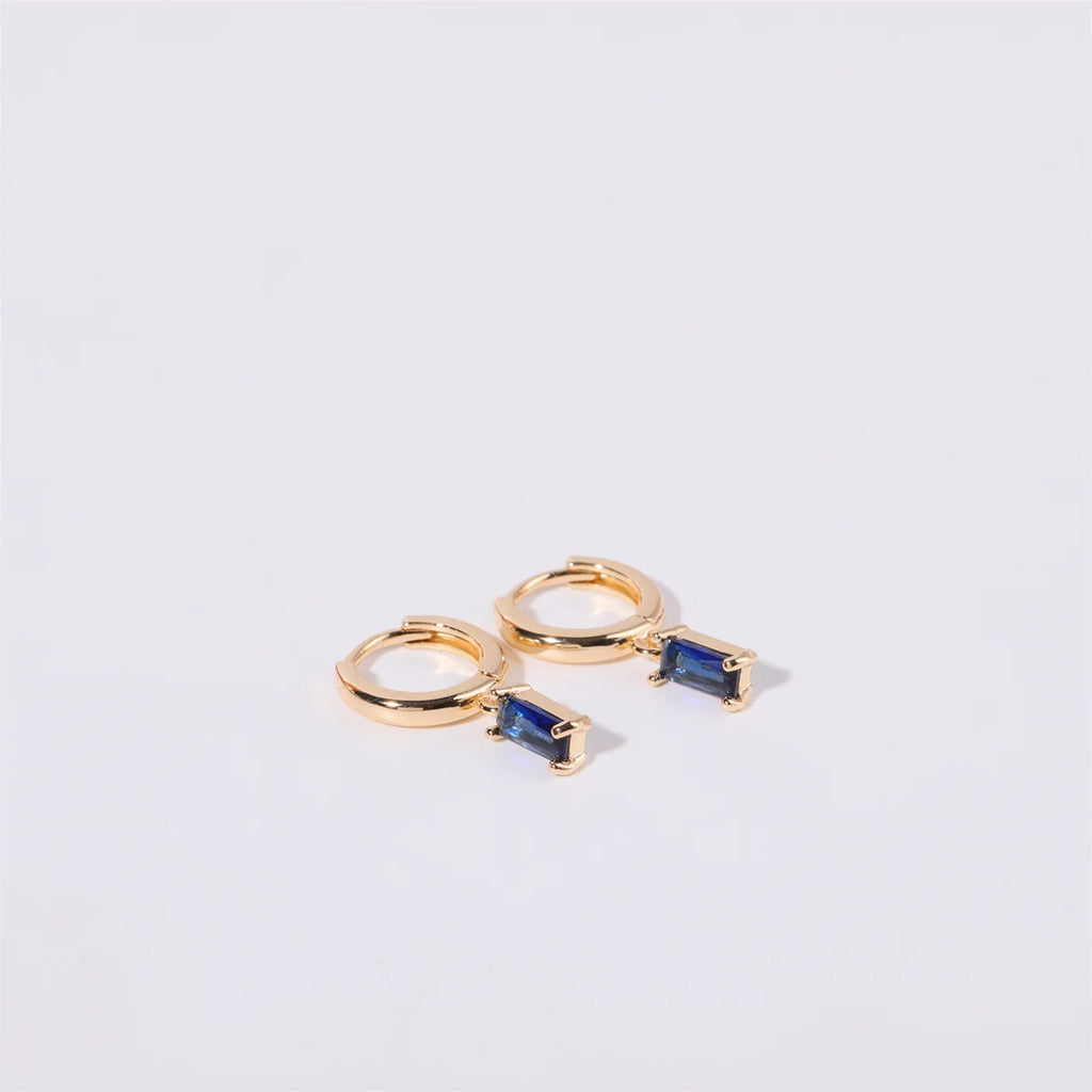 Aria Birthstone Huggies Earrings