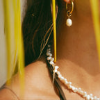 Colette Pearl Drop Hoop