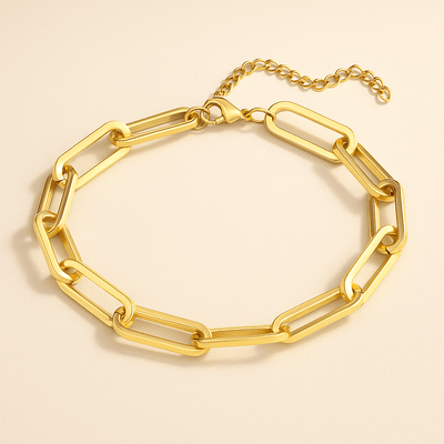 Tulum Chunky Paperclip Bracelet