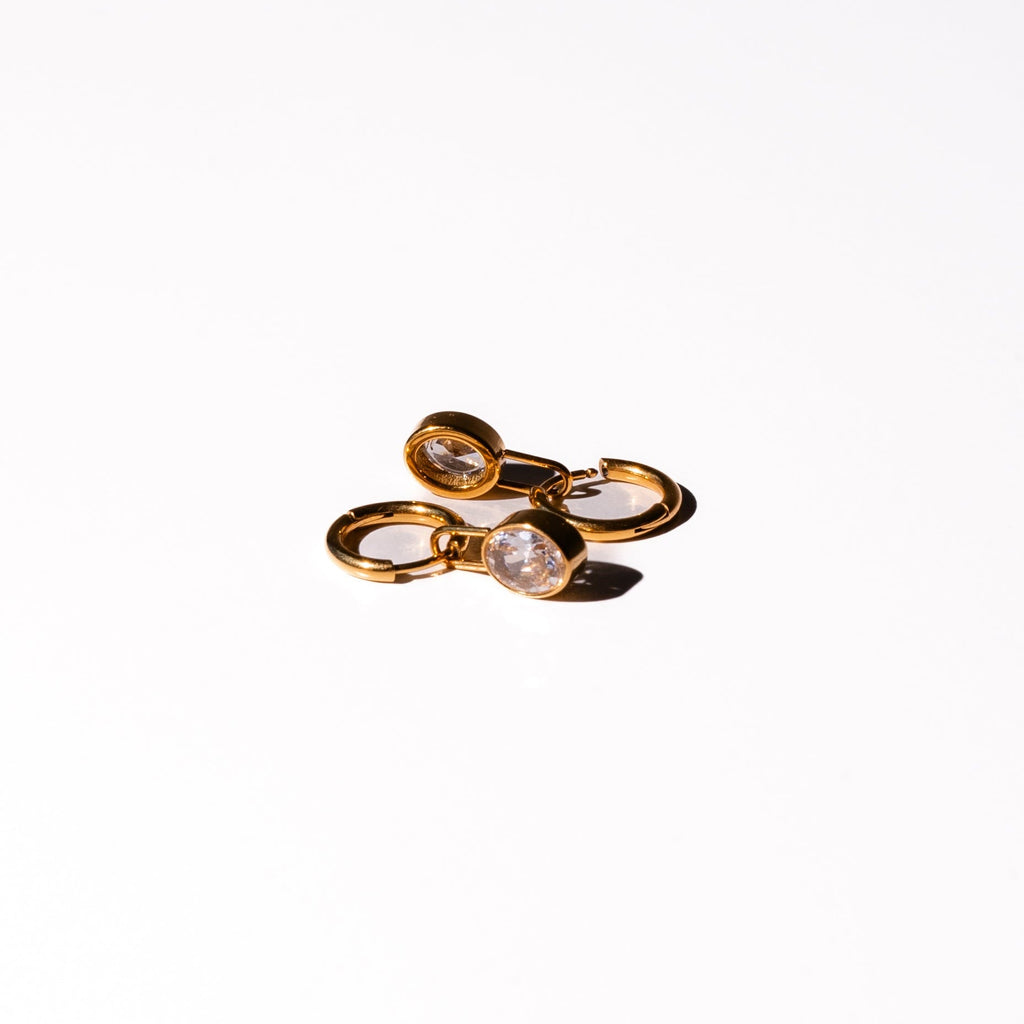 Diamond Lock Earrings