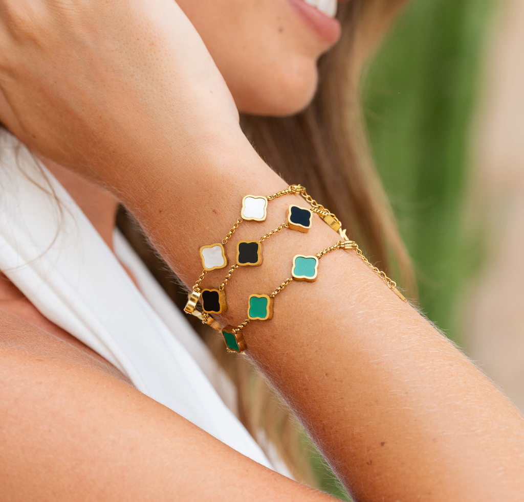 Celine Clover Bracelet - Green